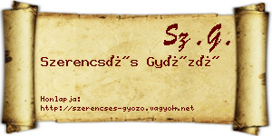 Szerencsés Győző névjegykártya