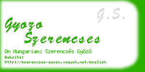 gyozo szerencses business card